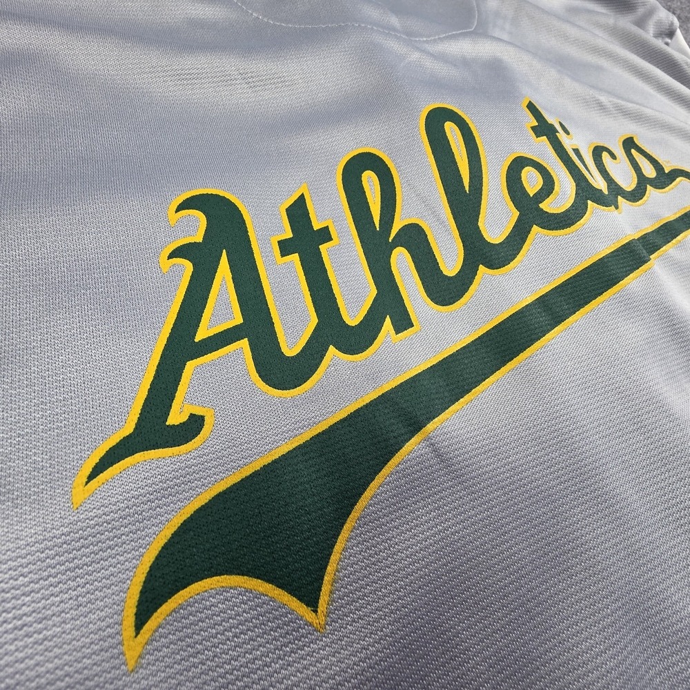 Dynasty Oakland A's Athletics MLB Track Jacket Men's L Las Vegas Top Jersey Gray - Picture 5 of 9